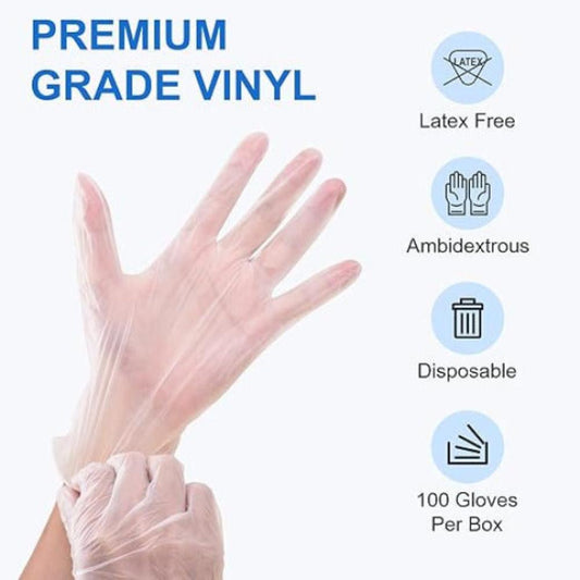 VENYL GLOVES 10 box/carton - 100 Pieces/Box