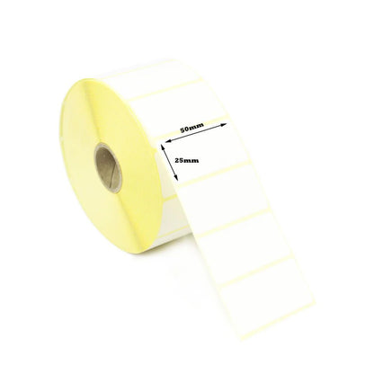 Barcode Label 50mm x 25mm - 1000 labels per roll